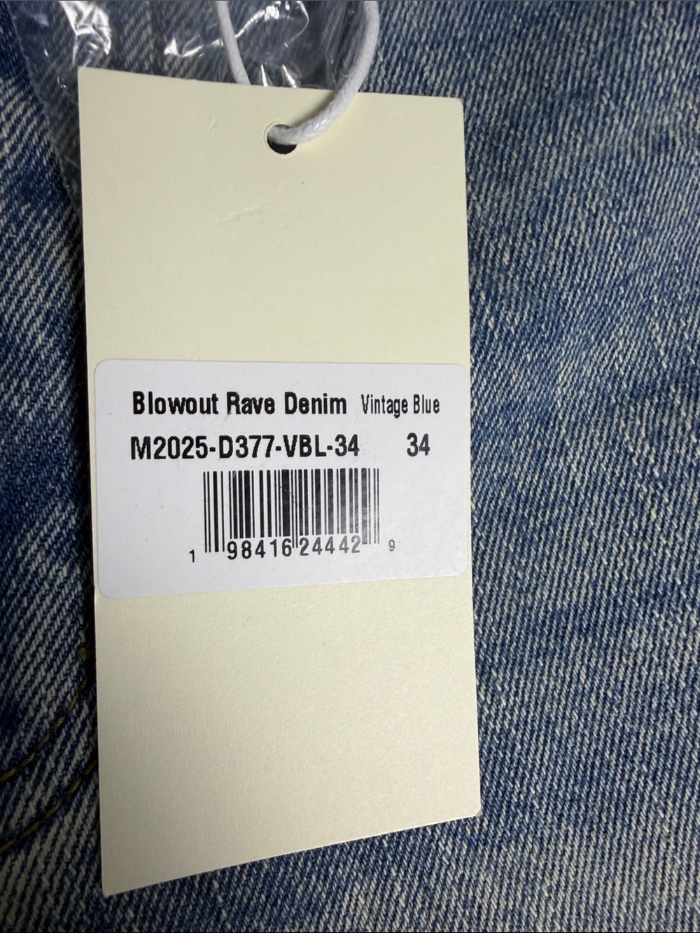 MNML Light Blue Denim Jeans with Tag and Hardware - Picture 4 of 10